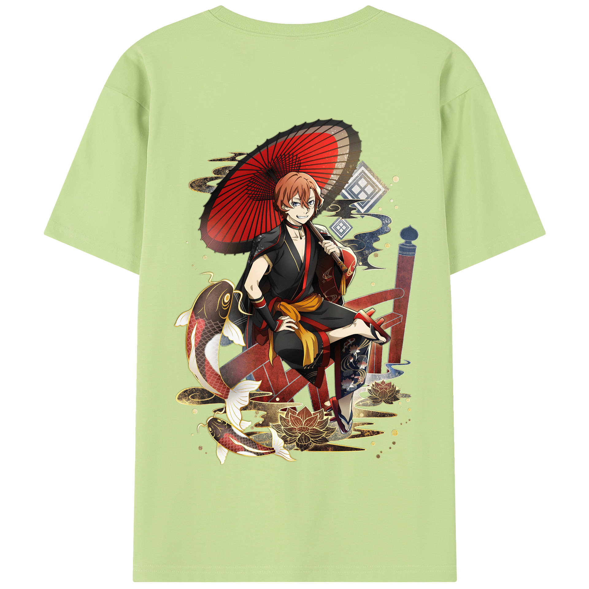 （画像用） 文豪ストレイドッグス Bungo Stray Dogs 綿100％半袖Tシャツ（背面プリント）